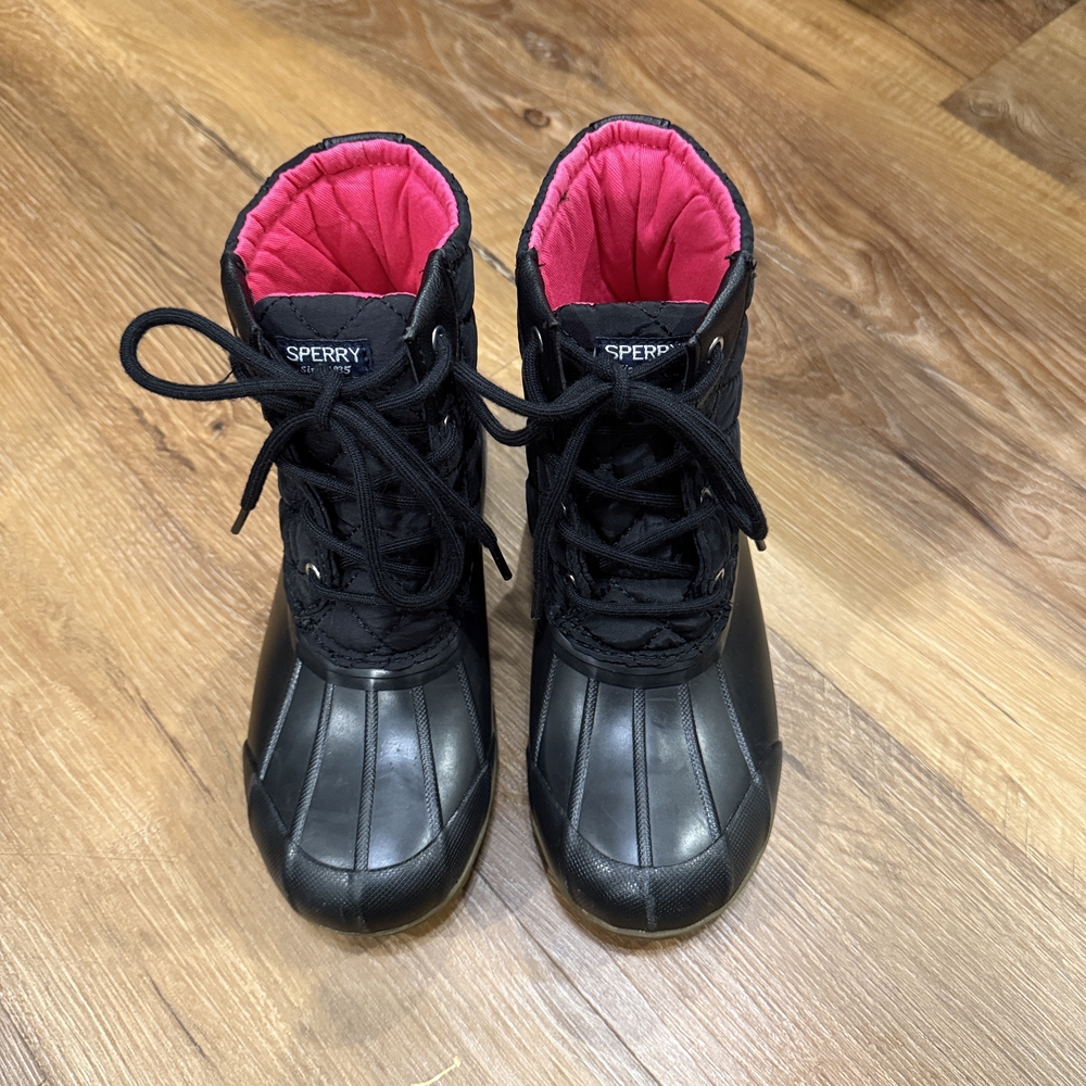 Sperry Kids Black and Pink Boots